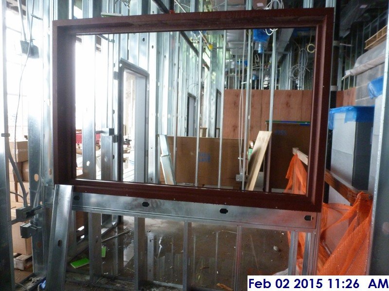 Installed window frame at the 2nd floor Attorney Room Facing West